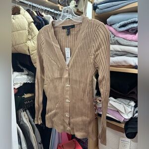 White House Black Market fun cardigan like top with funky buttons